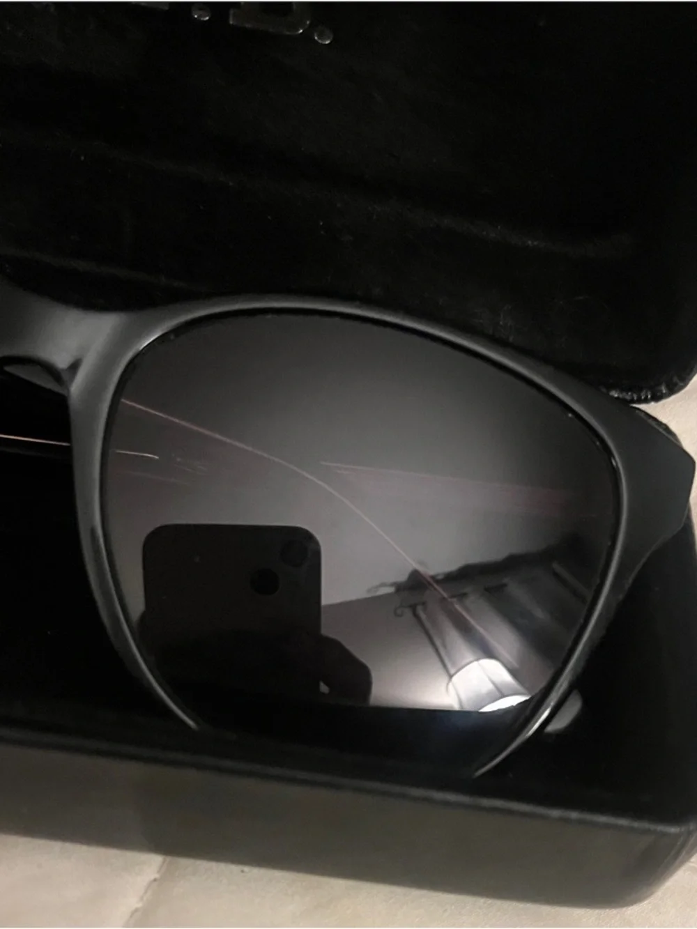 Calvin Klein Black Oversized Sunglasses with Dark Lenses